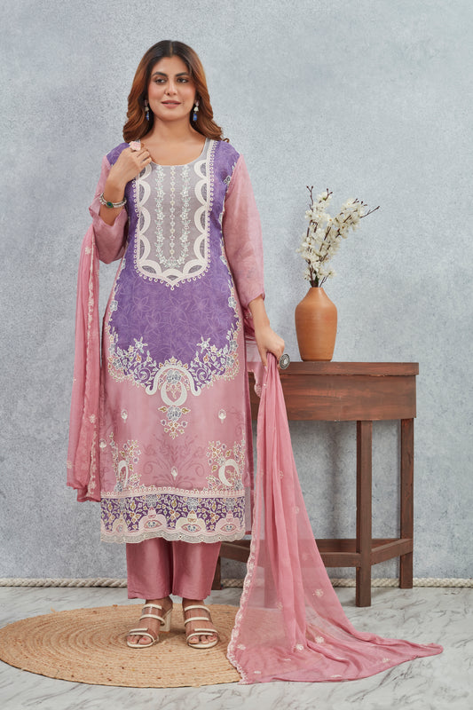 Viscose Soft Organza Kurta Set