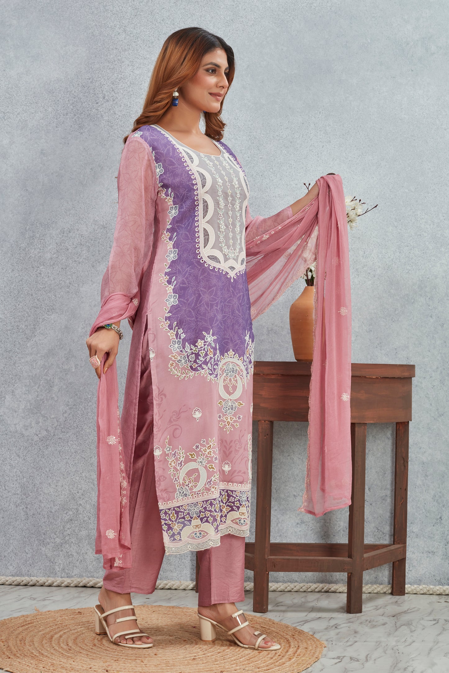 Viscose Soft Organza Kurta Set