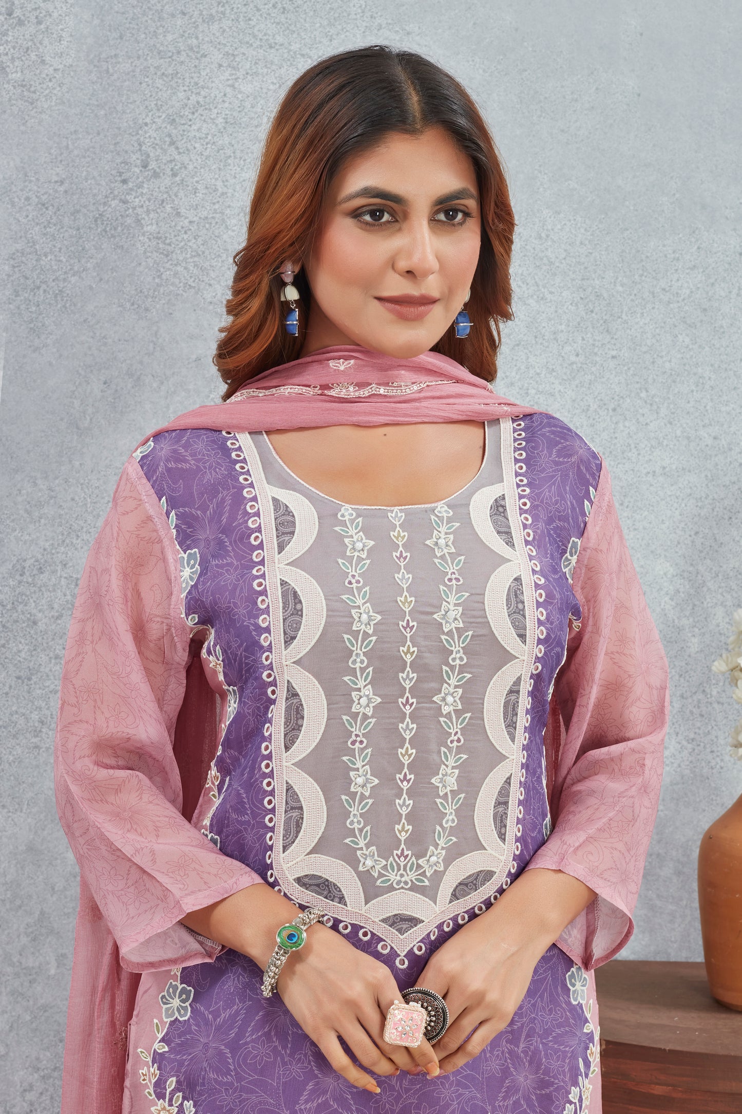Viscose Soft Organza Kurta Set