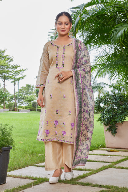 Linen Viscose Kurta Set