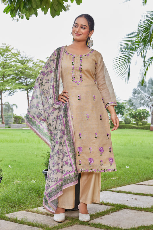 Linen Viscose Kurta Set